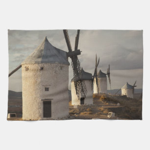 Paño De Cocina Consuegra, molinos de viento antiguos de La Mancha