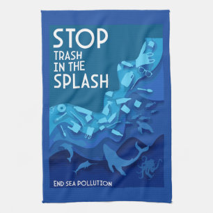 Paño De Cocina Contaminación del mar final