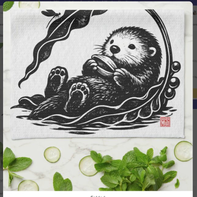Paño De Cocina CONTENTO TOTALMENTE DE NUTRIA • StillWood • Nutria (Subido por el creador)