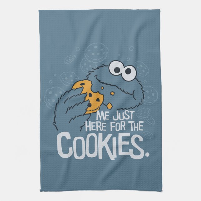 Paño De Cocina Cookie Monster | Yo solo aquí para las galletas (Vertical)