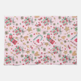 Paño De Cocina Cookies y caramelos de Navidades divertidos