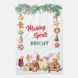 Paño De Cocina Cookies y cócteles de navidades
