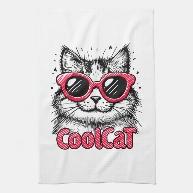 Paño De Cocina Cool Cat 1 (Vertical)