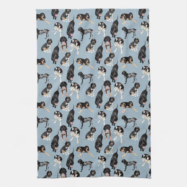 Paño De Cocina Coonhounds de Bluetick (Vertical)