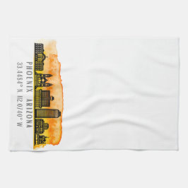 Paño De Cocina Coordenadas del mapa de líneas aéreas de Phoenix