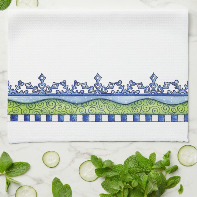 Paño De Cocina Copos de nieve (Doblado)