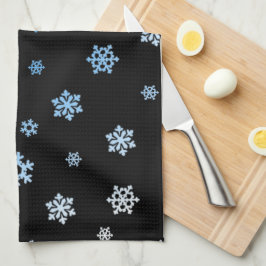 Paño De Cocina Copos de nieve (azul y blanco)