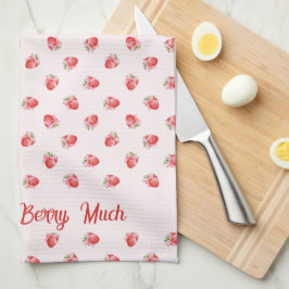 Paño De Cocina Coqueta rosa pastel fresa personalizada