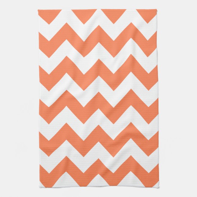 Paño De Cocina Coral Bold Chevron (Vertical)