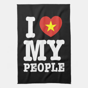Paño De Cocina Corazón (amor) Mi pueblo vietnamita