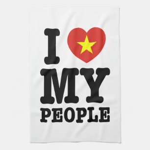 Paño De Cocina Corazón (amor) Mi pueblo vietnamita