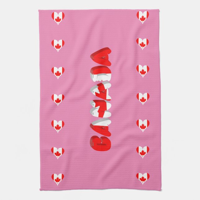 Paño De Cocina Corazón canadiense (Vertical)