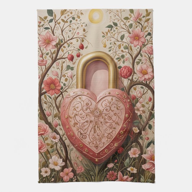 Paño De Cocina Corazón custodiado (Vertical)