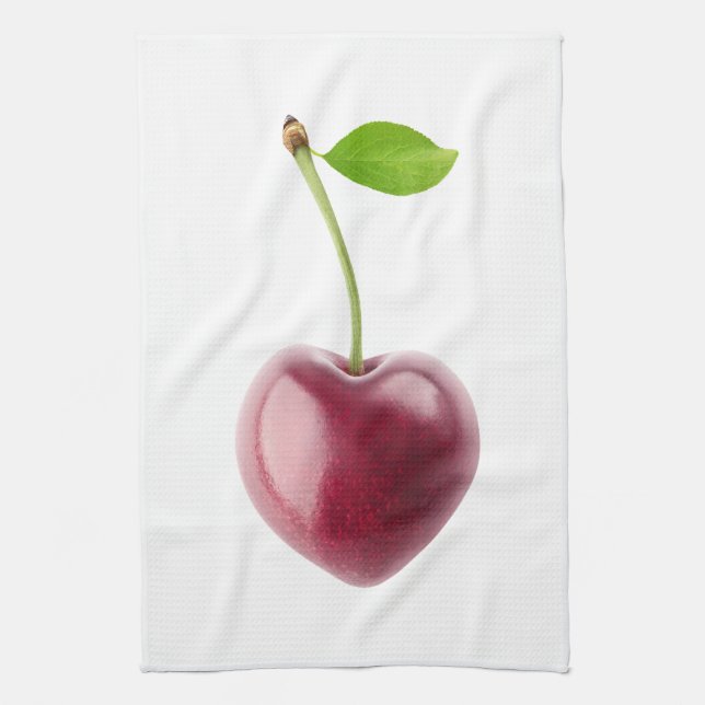 Paño De Cocina Corazón de cerezo (Vertical)