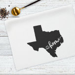 Paño De Cocina Corazón de escrutinio de estado de origen Texas<br><div class="desc">Nuestra toalla de cocina personalizado adornada con el estado del hogar de Texas. Ver nuestra línea completa de productos en nuestra tienda Zazzle.</div>
