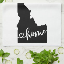 Paño De Cocina Corazón de esquema de estado de origen Idaho