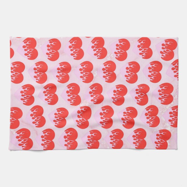 Paño De Cocina Corazón de Fuego (Horizontal)