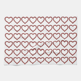 Paño De Cocina Corazón de Gemstone de Ruby Rojo