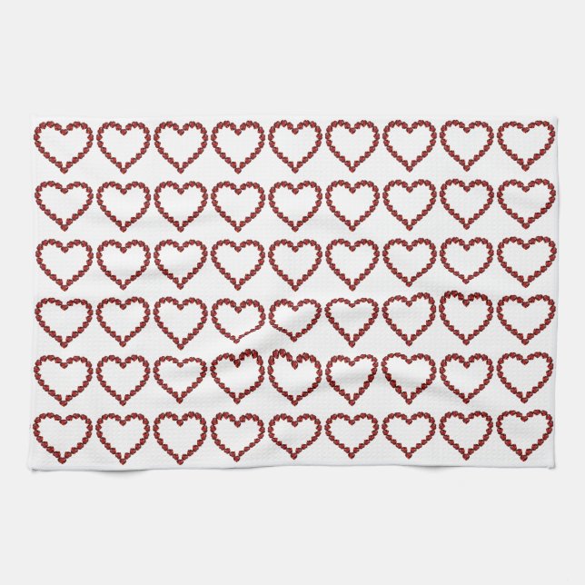 Paño De Cocina Corazón de Gemstone de Ruby Rojo (Horizontal)