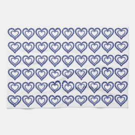 Paño De Cocina Corazón de zafiro azul