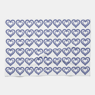 Paño De Cocina Corazón de zafiro azul