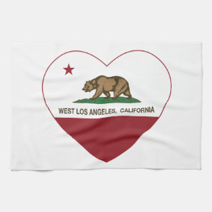 Paño De Cocina corazón del oeste de Los Ángeles de la bandera d