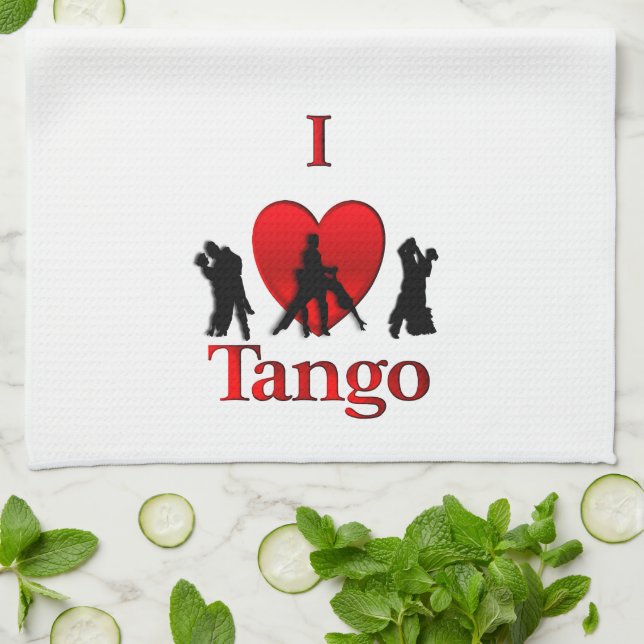 Paño De Cocina Corazón del tango (Doblado)