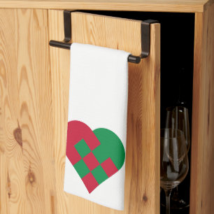Paño De Cocina Corazón escandinavo de Yule - Decoración navideña