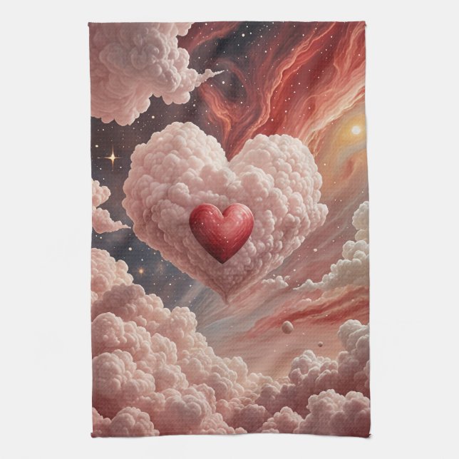 Paño De Cocina Corazón galáctico (Vertical)