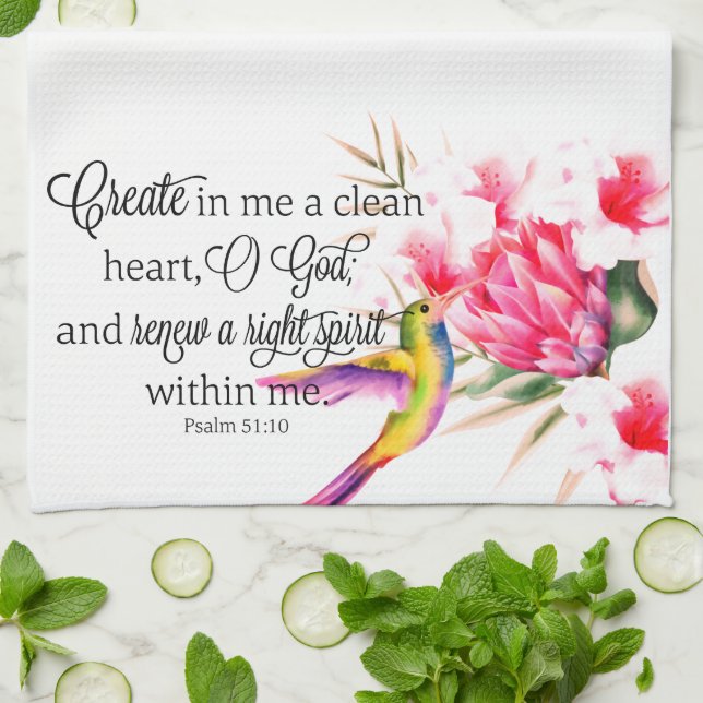 Paño De Cocina Corazón limpio (Doblado)