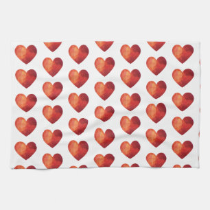 Paño De Cocina Corazón rojo mínimo romántico