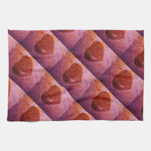 Paño De Cocina corazón rosa coral