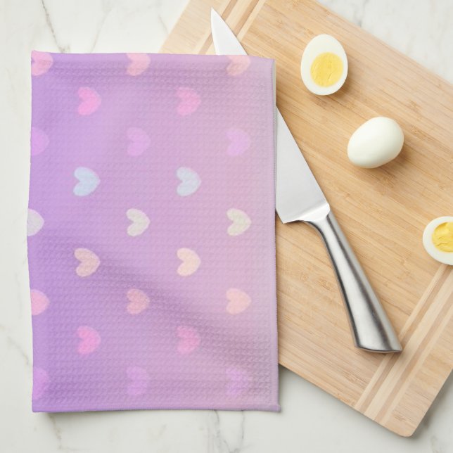 Paño De Cocina Corazones (Doblado Cuarto)