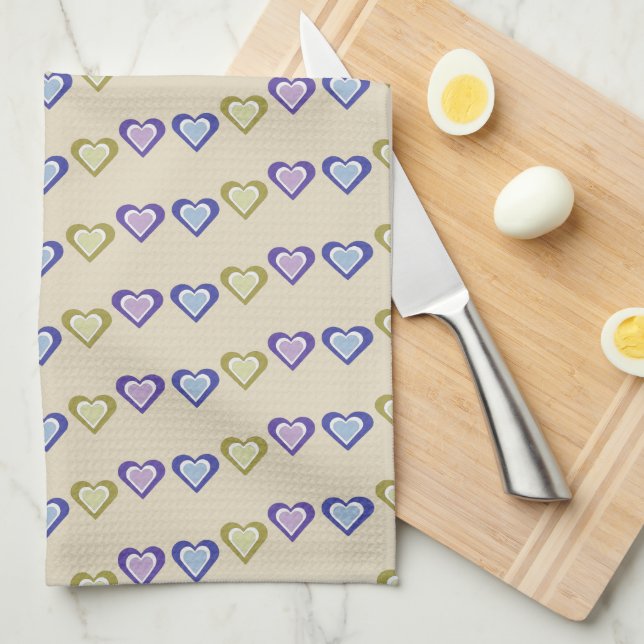 Paño De Cocina Corazones (Doblado Cuarto)