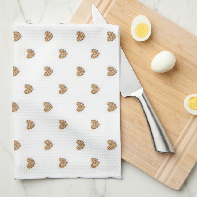 Paño De Cocina Corazones (Doblado Cuarto)