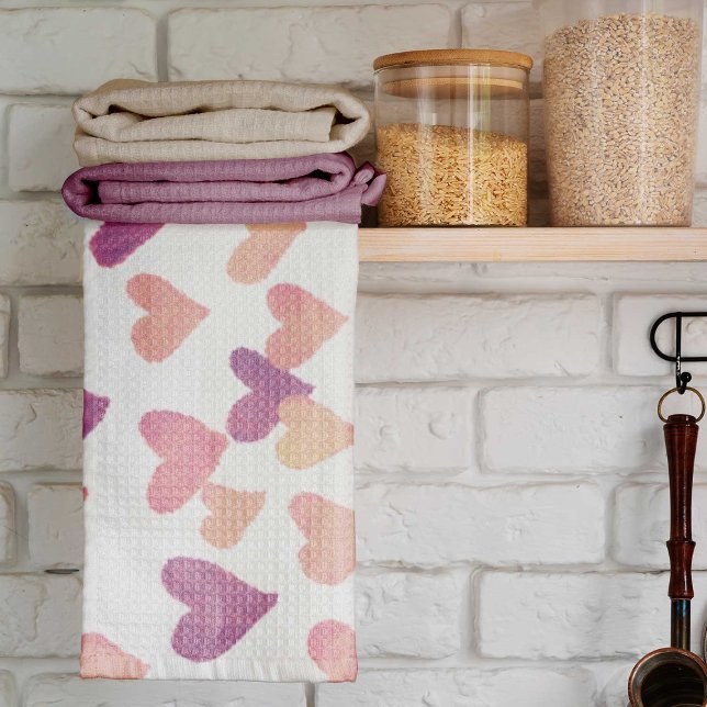 Paño De Cocina Corazones acuarelas del Día de San Valentín - rosa (Subido por el creador)