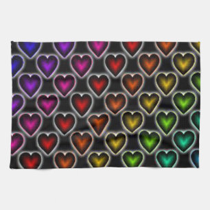 Paño De Cocina Corazones arcoiris