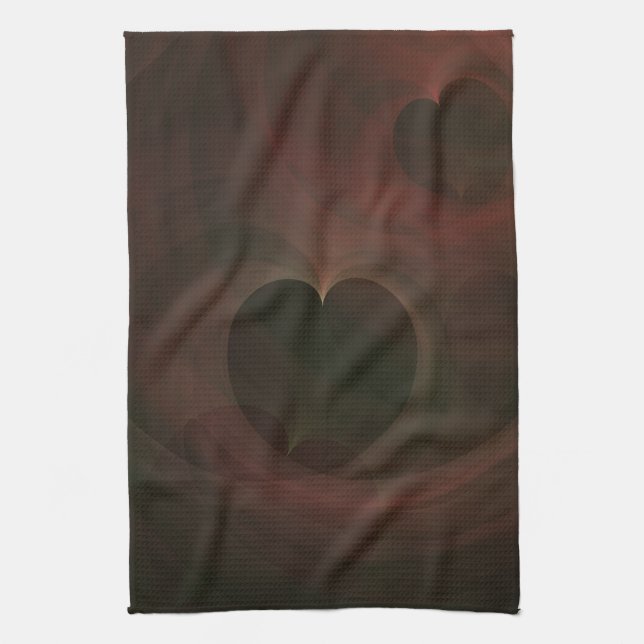 Paño De Cocina Corazones Brillantes (Vertical)