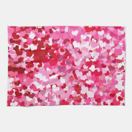 Paño De Cocina Corazones confetti rosadas