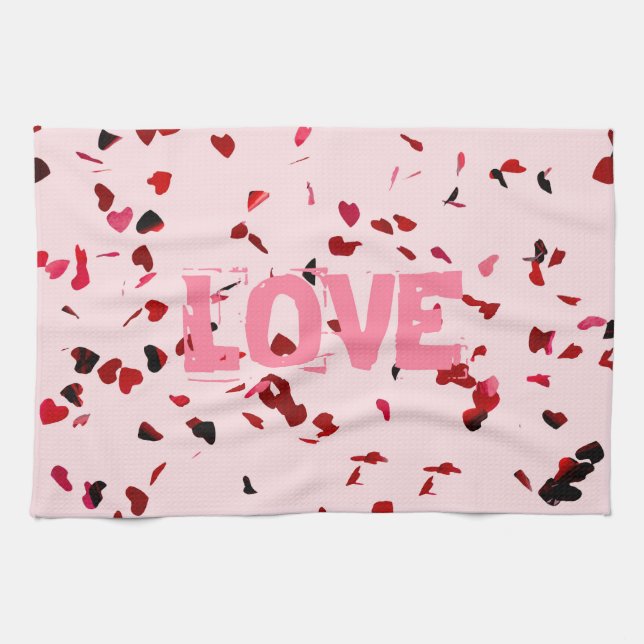 Paño De Cocina Corazones de amor (Horizontal)