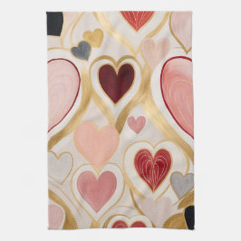 Paño De Cocina Corazones de amor