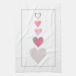 Paño De Cocina Corazones de Bonito modernos y sencillos