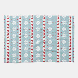 Paño De Cocina Corazones de copo de nieve en invierno