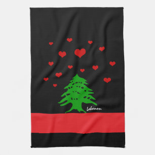 Paño De Cocina Corazones de la moda libanesa / amor