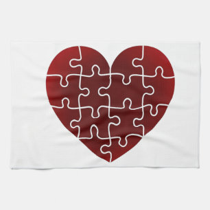 Paño De Cocina Corazones Perplejos