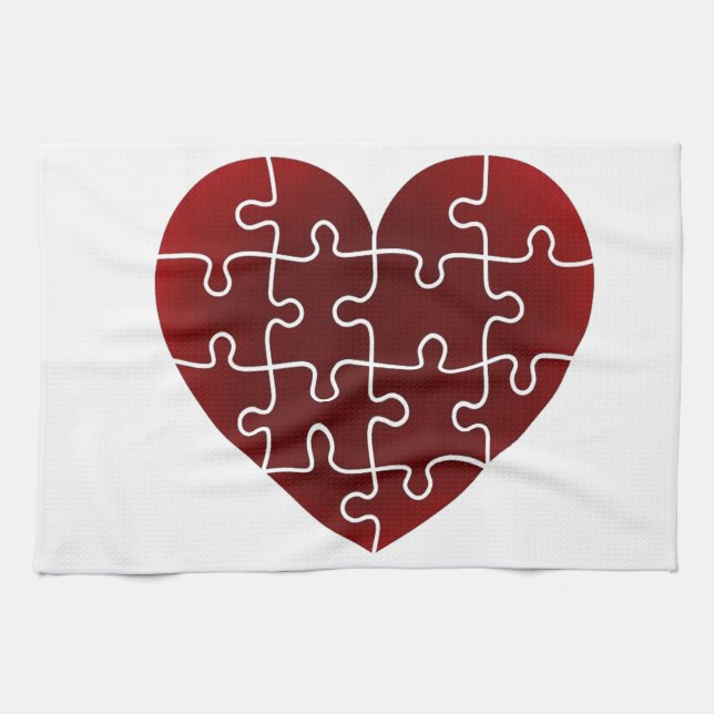 Paño De Cocina Corazones Perplejos (Horizontal)