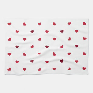 Paño De Cocina Corazones rojos