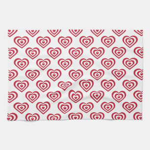 Paño De Cocina Corazones rojos