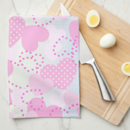 Paño De Cocina Corazones rosados