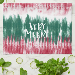 Paño De Cocina Corbata Retro Navidad Tinte   Festivo Divertido
